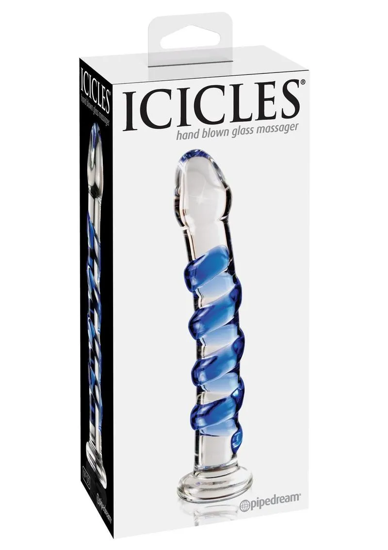 Icicles No. 5 Textured Glass Dildo