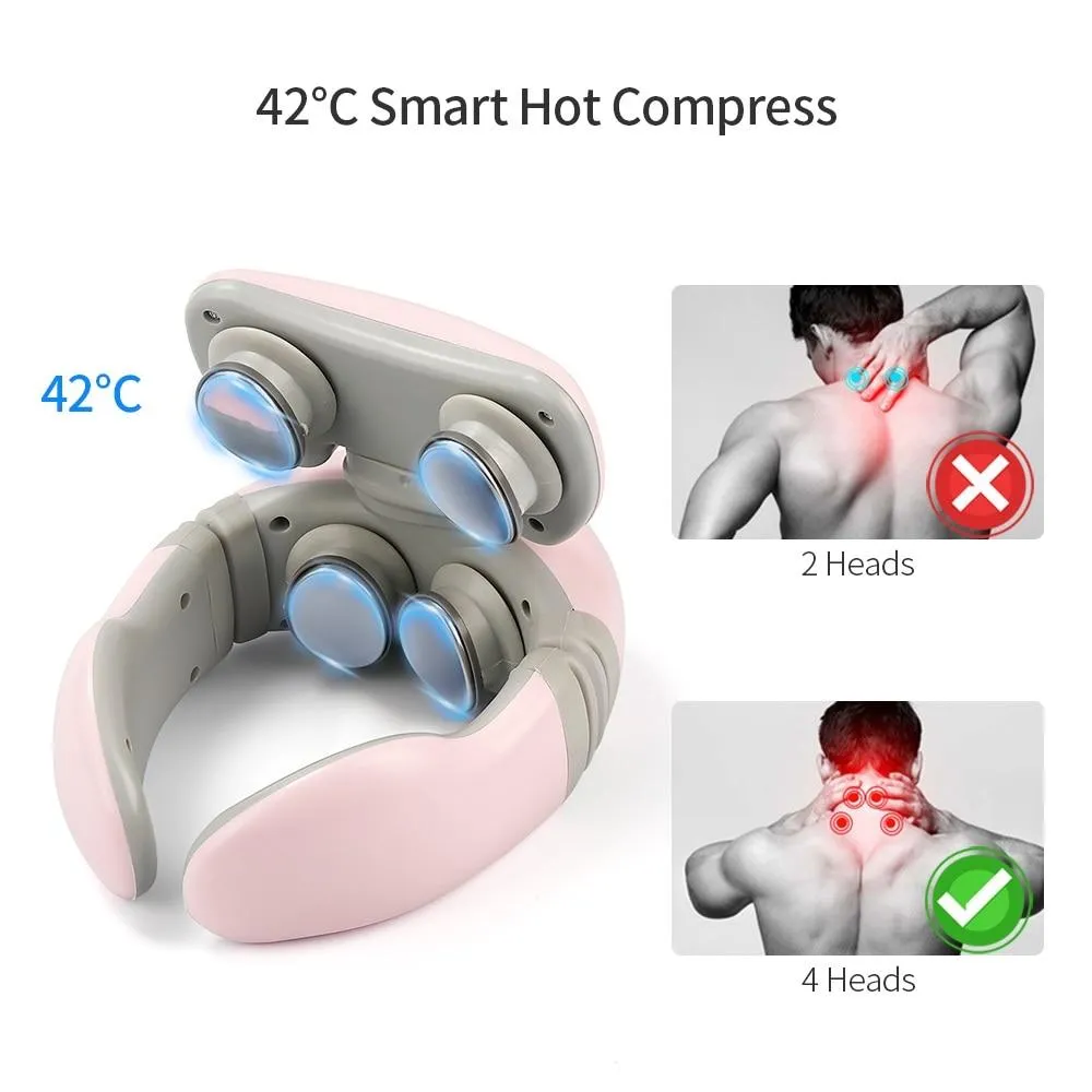Intelligent Neck Massager with Remote Control - 4D Massager for Neck Pain