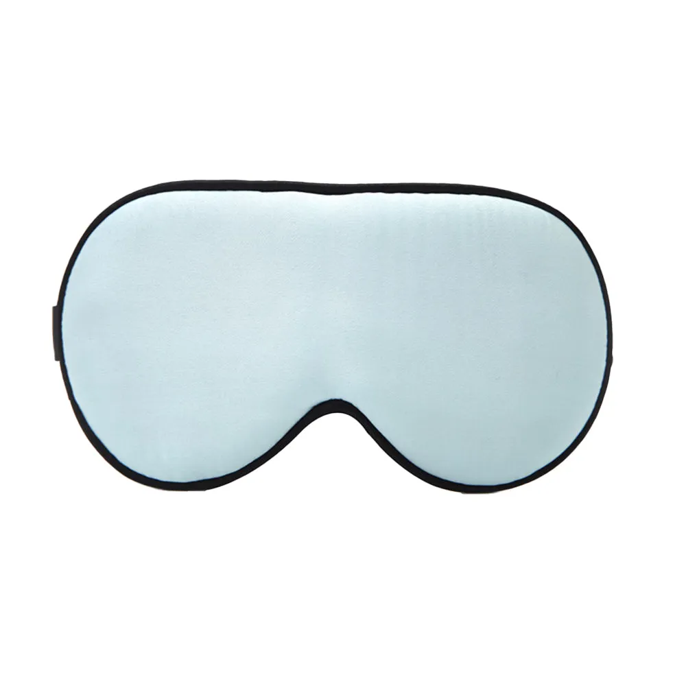 Kids Mulberry Silk Sleep Soft Eye Mask Adjustable Strap Blindfold Blue