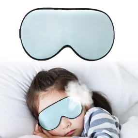 Kids Mulberry Silk Sleep Soft Eye Mask Adjustable Strap Blindfold Blue
