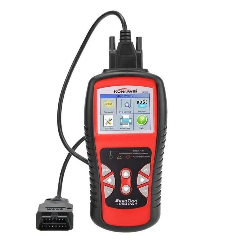 Konnwei KW830 EOBD OBD OBDII Scanner Reader Car Vehicles Diagnostic Tool Detector