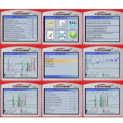 Konnwei KW830 EOBD OBD OBDII Scanner Reader Car Vehicles Diagnostic Tool Detector