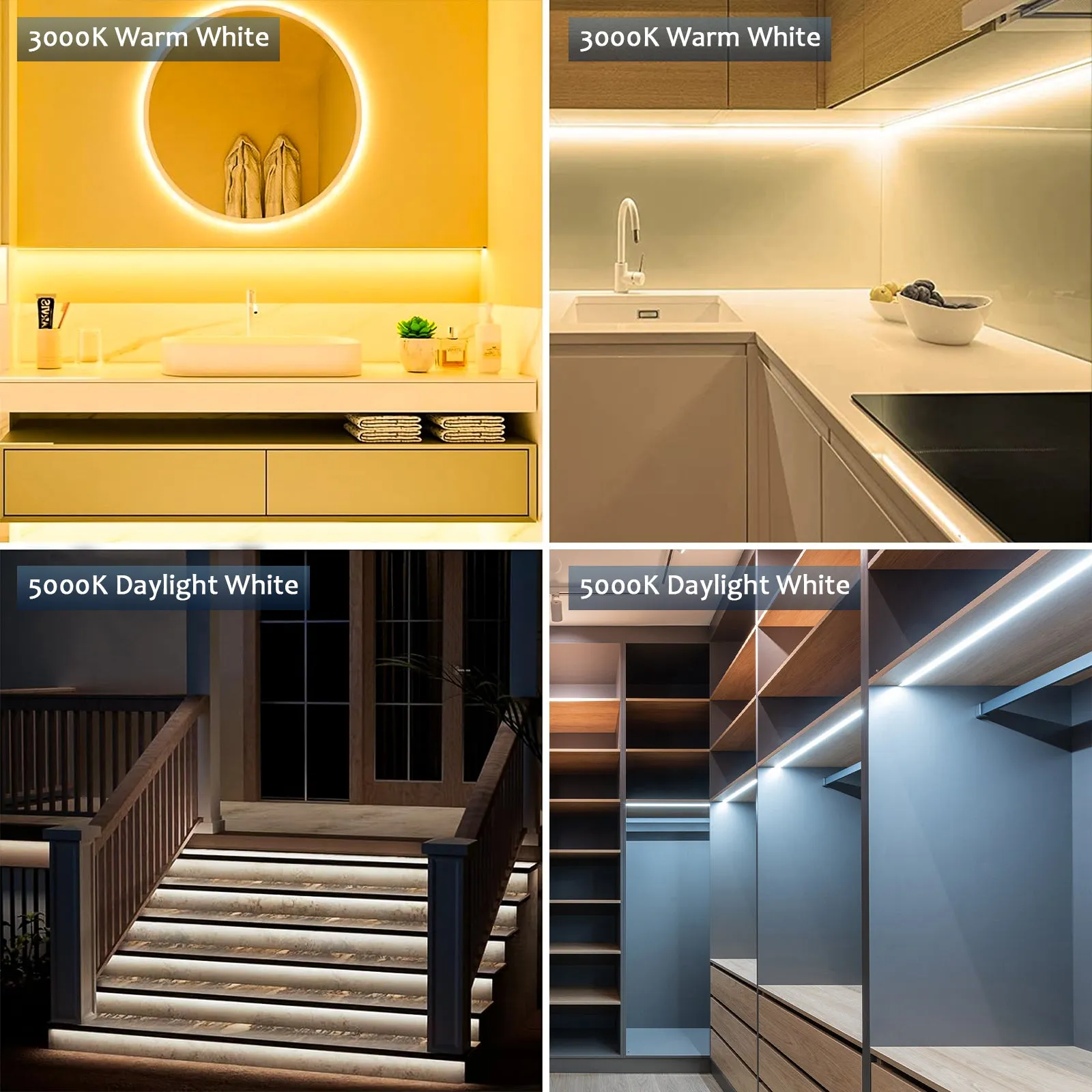 LED Strip 12V 10W IP62 3M 5M 3000K Warmwhite 5000K Coolwhite