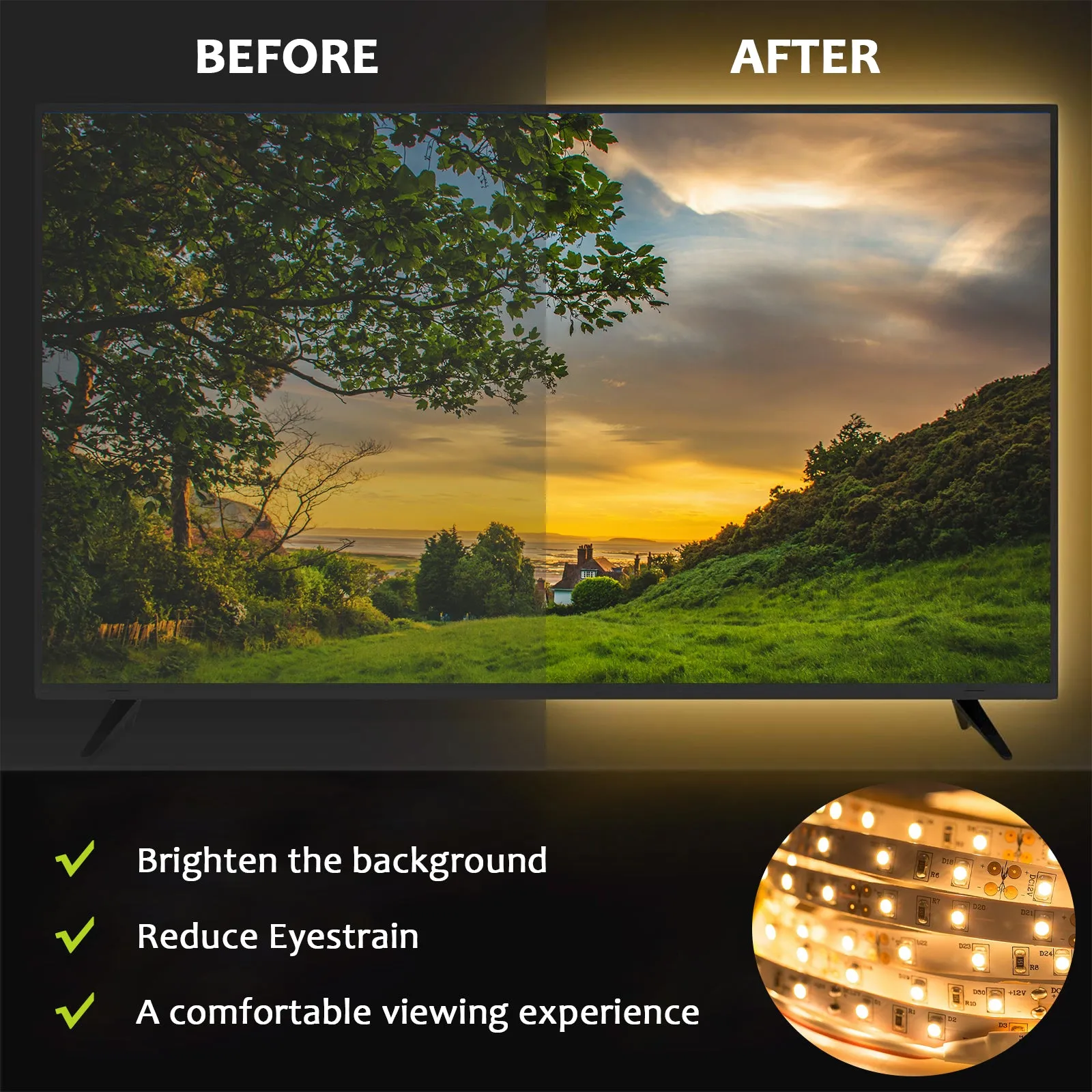 LED Strip 12V 10W IP62 3M 5M 3000K Warmwhite 5000K Coolwhite