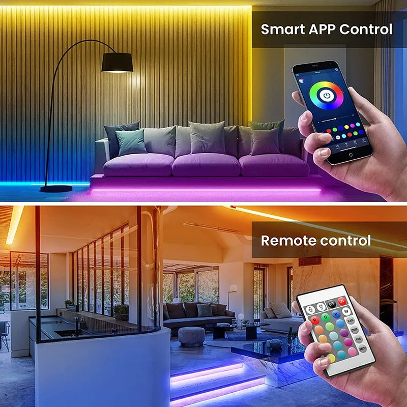 Led Strip Lights Rgb Strip With Controller Bluetooth Led Strips 5050 Led Strips Usb Bluetooth 15m For TV Room Decoration