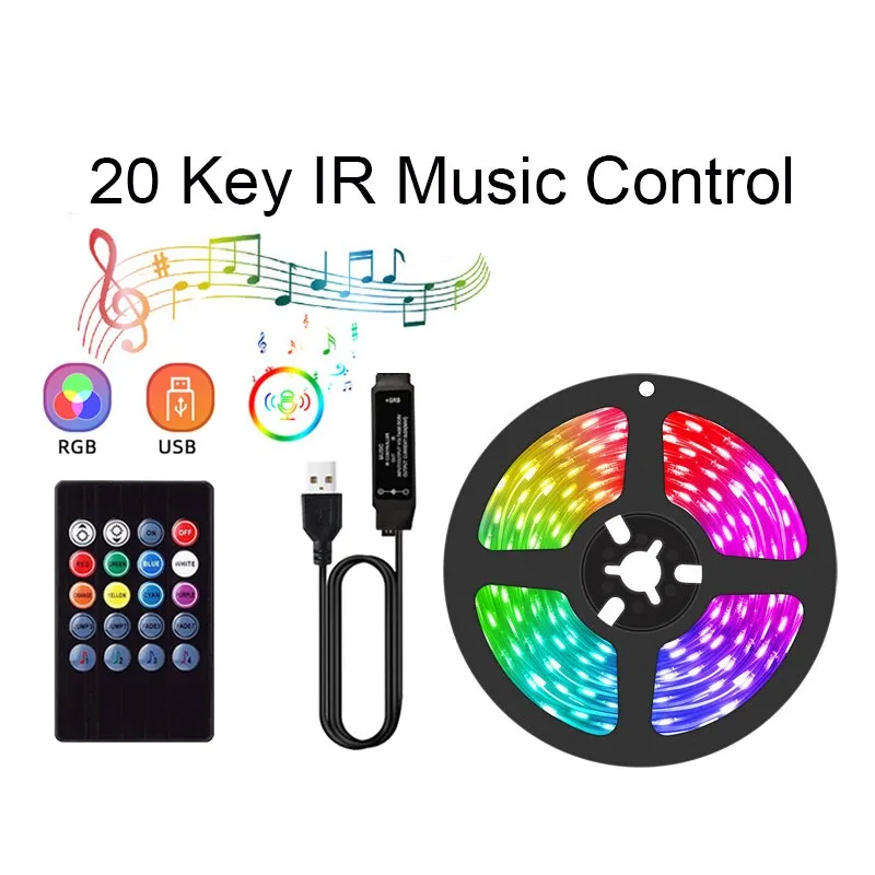 Led Strip Lights Rgb Strip With Controller Bluetooth Led Strips 5050 Led Strips Usb Bluetooth 15m For TV Room Decoration