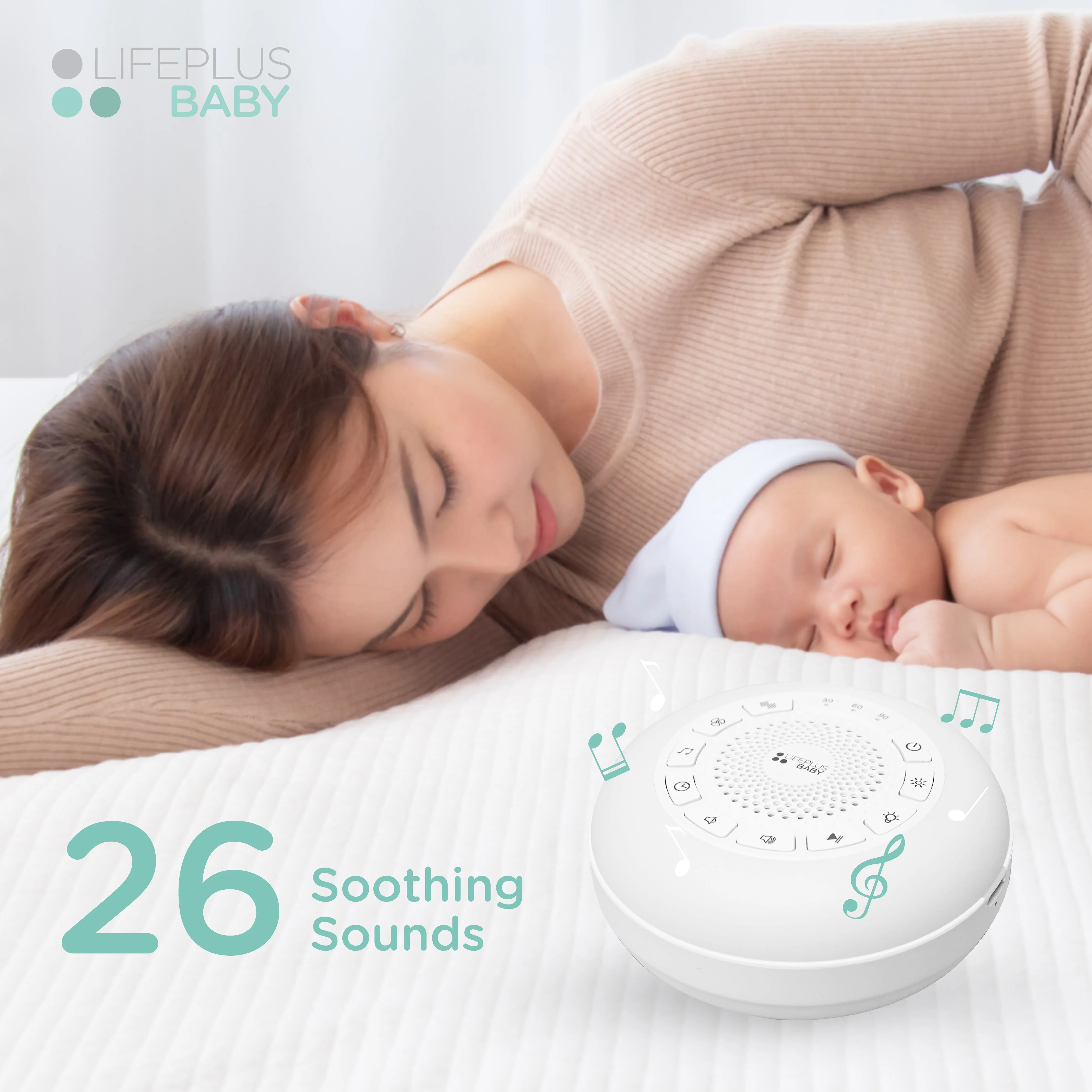LIFEPLUSBABY WHITE NOISE MACHINE- Your Ultimate Companion for Restful Nights and Serene Days