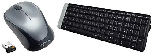 Logitech M235 Wireless Mouse for Windows and Mac - Black/Grey  Logitech K230 Wireless Keyboard