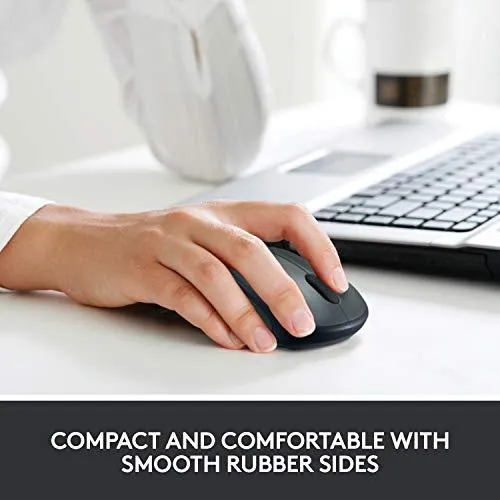 Logitech M235 Wireless Mouse for Windows and Mac - Black/Grey  Logitech K230 Wireless Keyboard