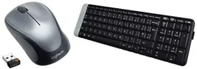 Logitech M235 Wireless Mouse for Windows and Mac - Black/Grey  Logitech K230 Wireless Keyboard