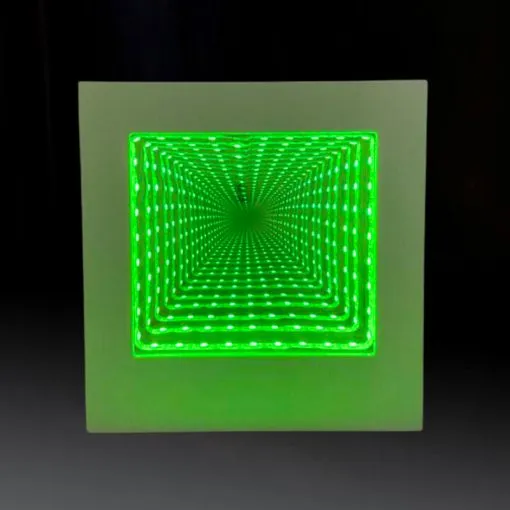 Lumina Colour Changing Square Tunnel Infinity Lamp