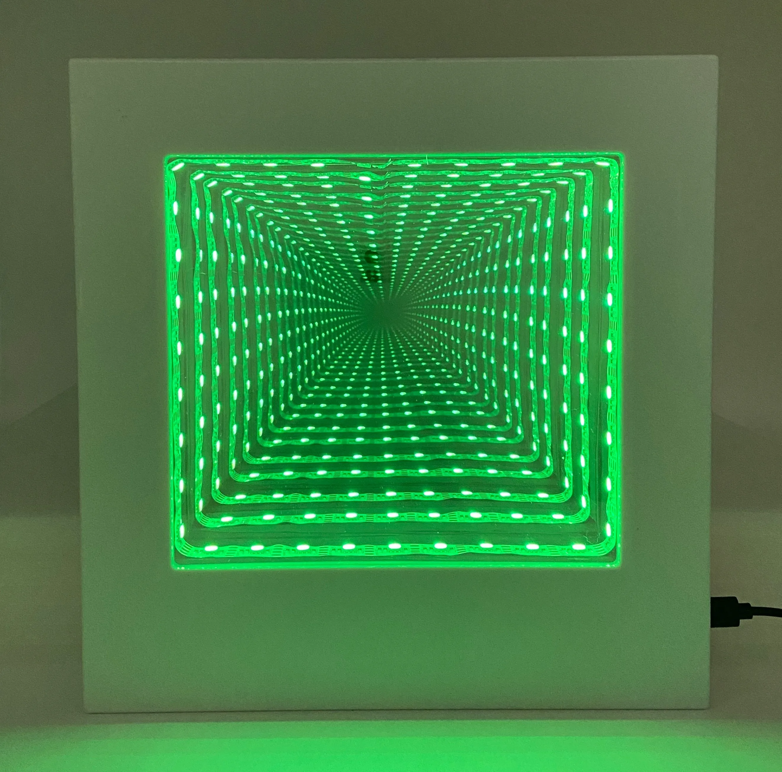 Lumina Colour Changing Square Tunnel Infinity Lamp