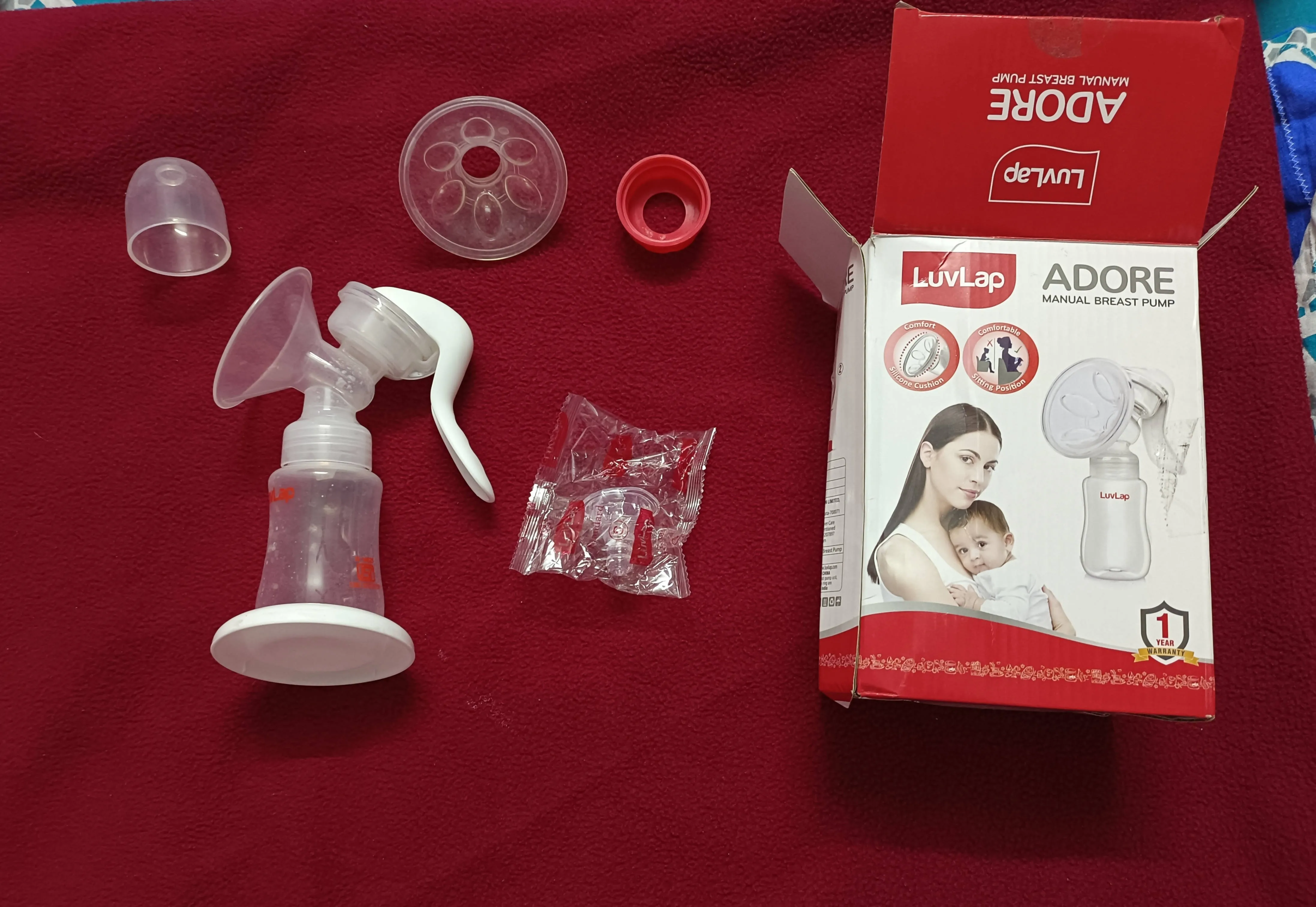LUVLAP  ADORE  Manual Breast Pump and SIRONA  Breast Pads