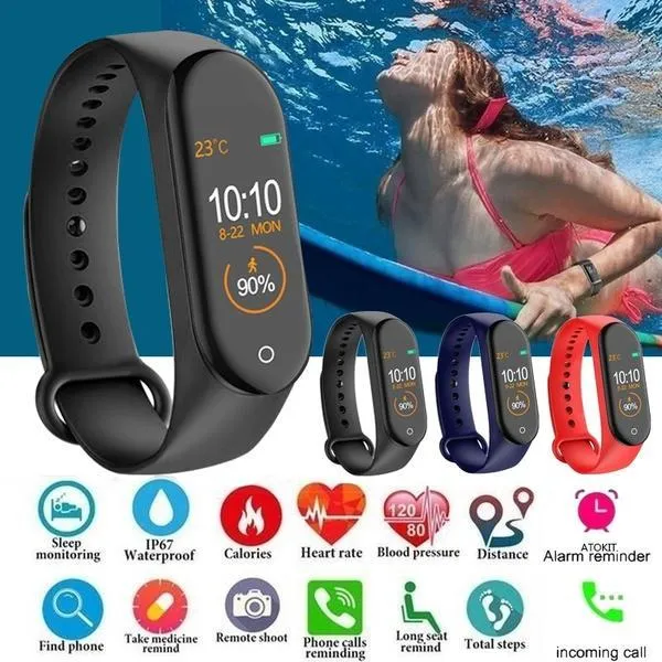 M4™Leading-Edge Fitness & Health Tracker Smart Watch (Android & IOS)