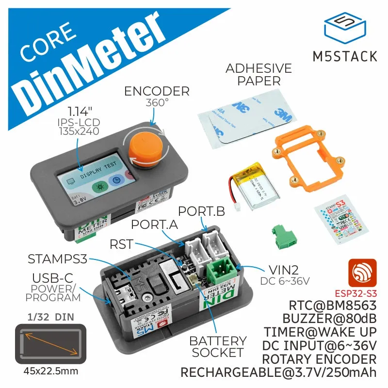 M5Stack Din Meter w/ M5StampS3