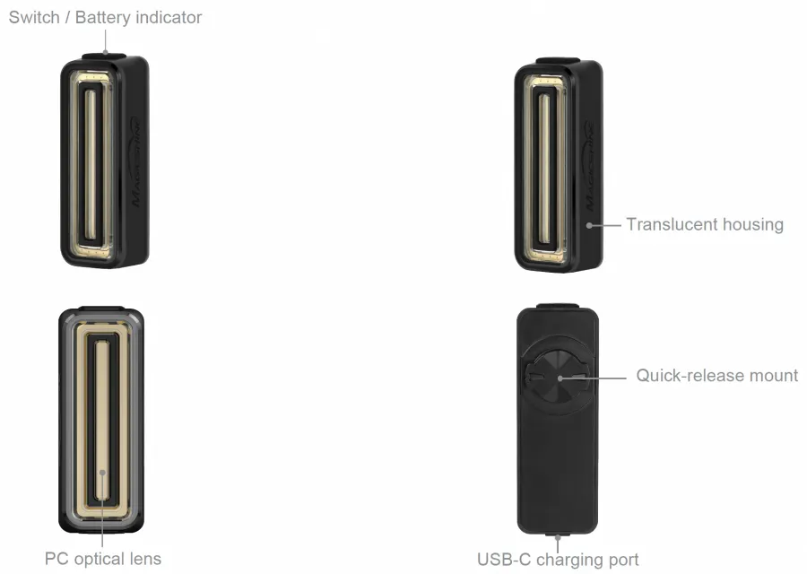 Magicshine SEEMEE 100 V2.0 Smart Rear Light - 100 Lumens