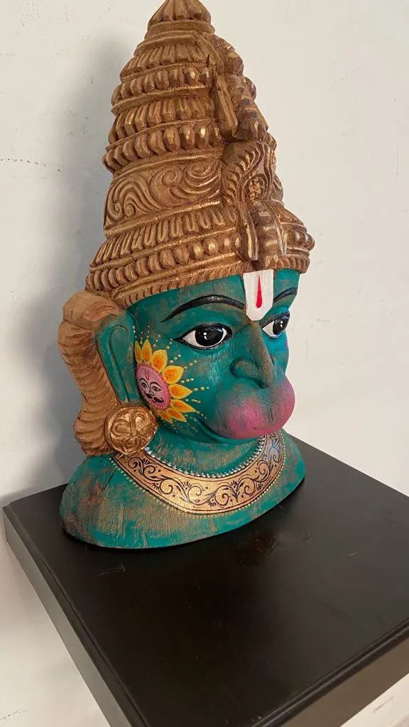 Mahavir: Handpainted Hanuman Head