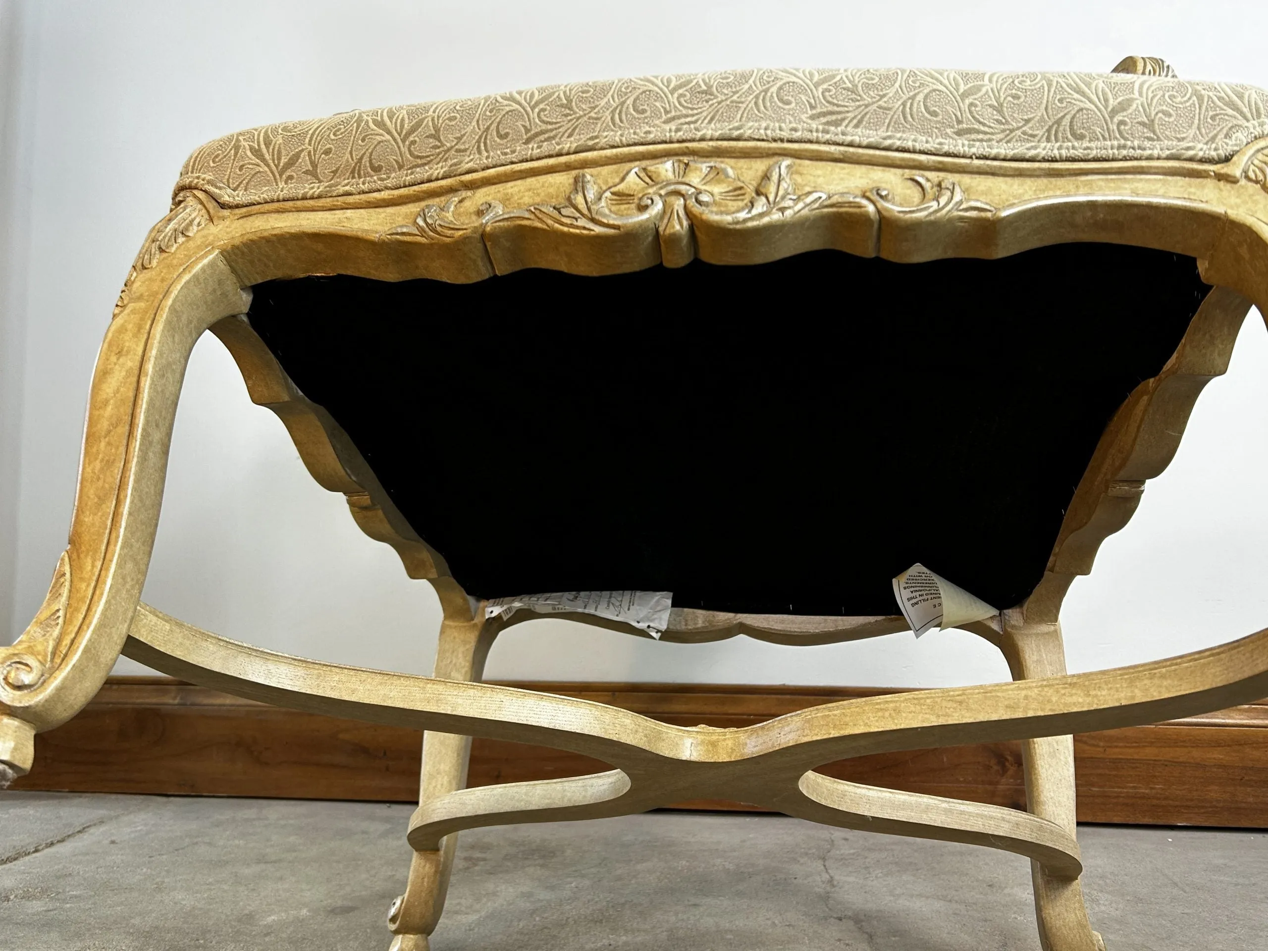 Marge Carson Custom Accent Chair, Cream Taupe Upholstery, 2 Available