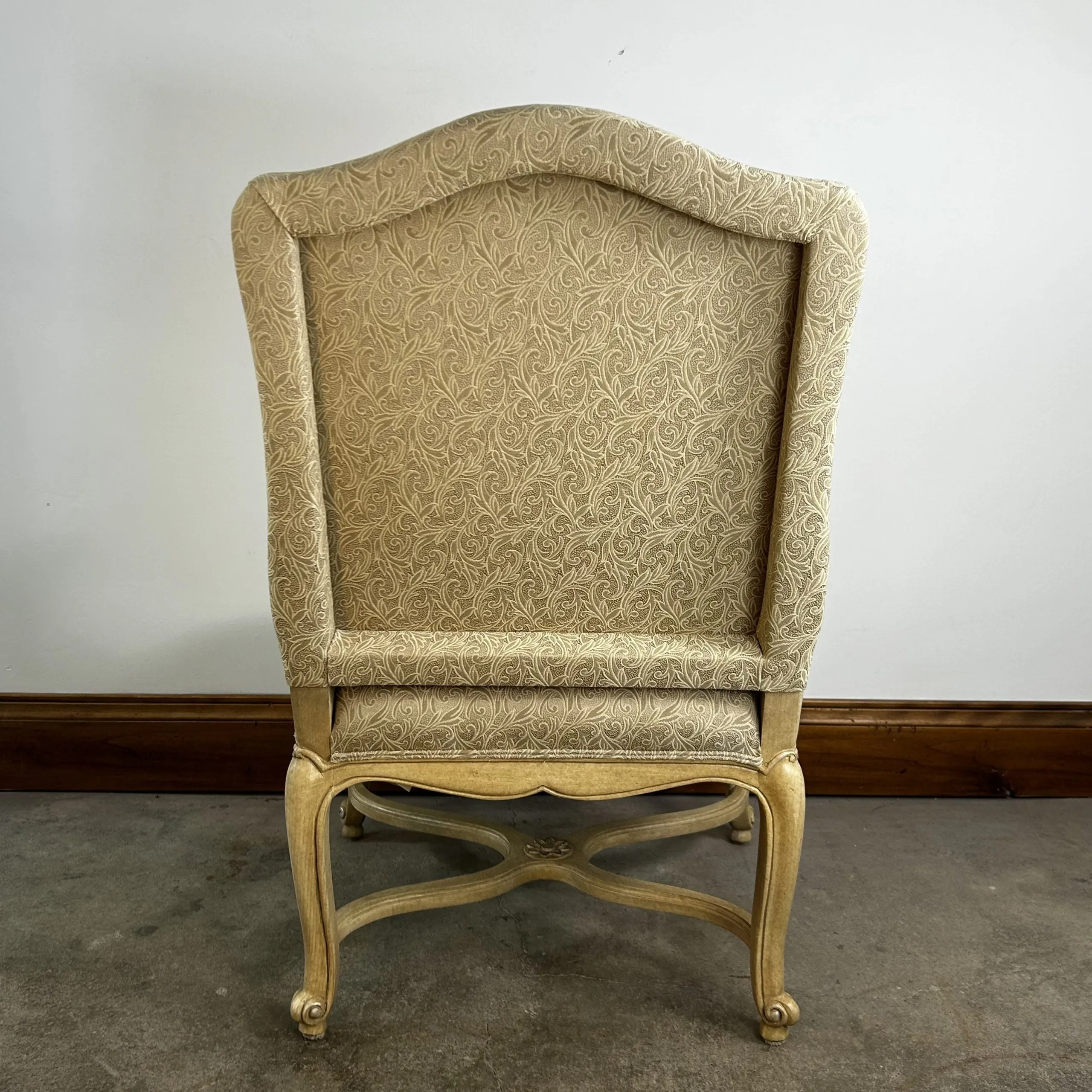 Marge Carson Custom Accent Chair, Cream Taupe Upholstery, 2 Available