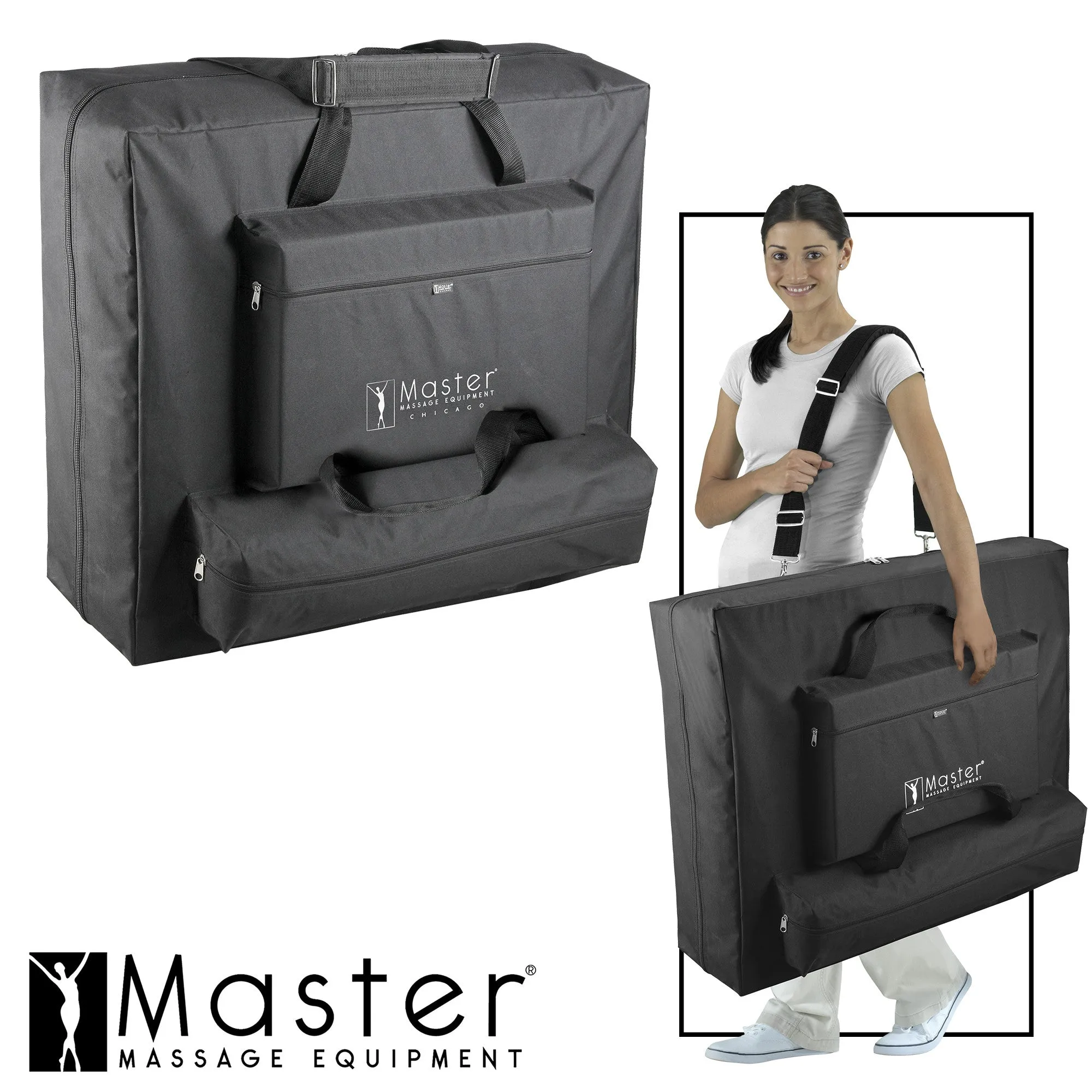 Master Massage 30" DEL RAY™ Portable Massage Table Package (Sand Color) with Ambient Light System
