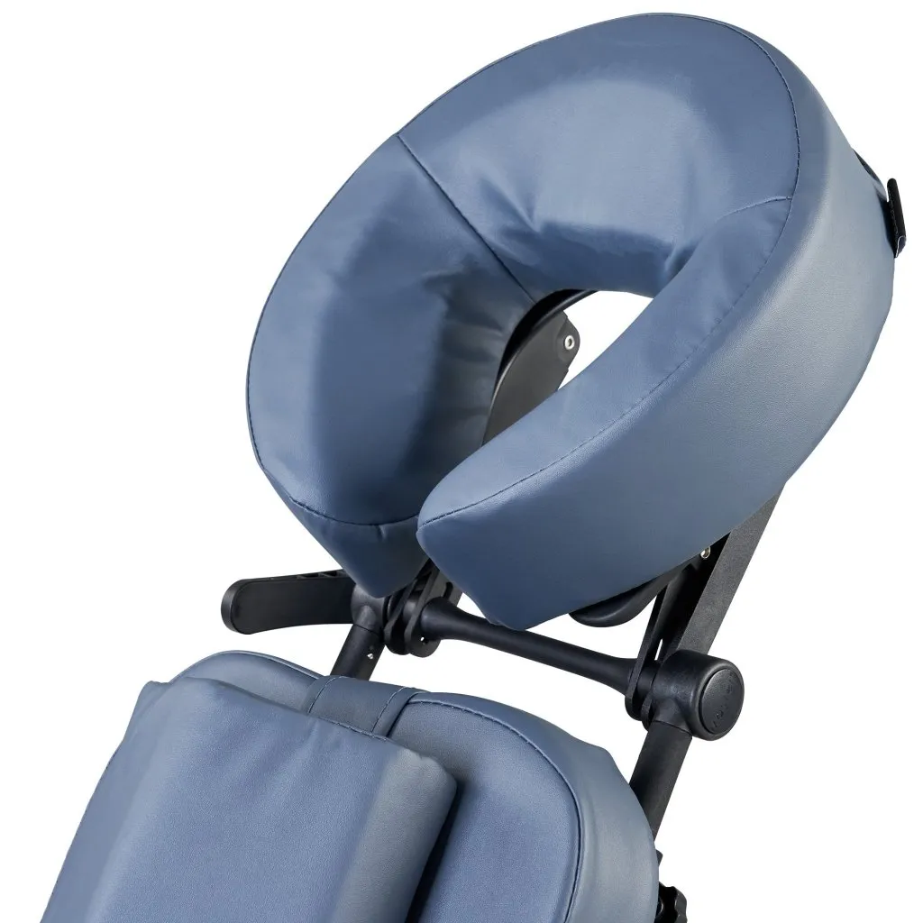 Master Massage® Rio Portable Massage Chair Light weight Strong Deluxe Adjustable Storable with Luggage Style Carrying Case, Royal Blue