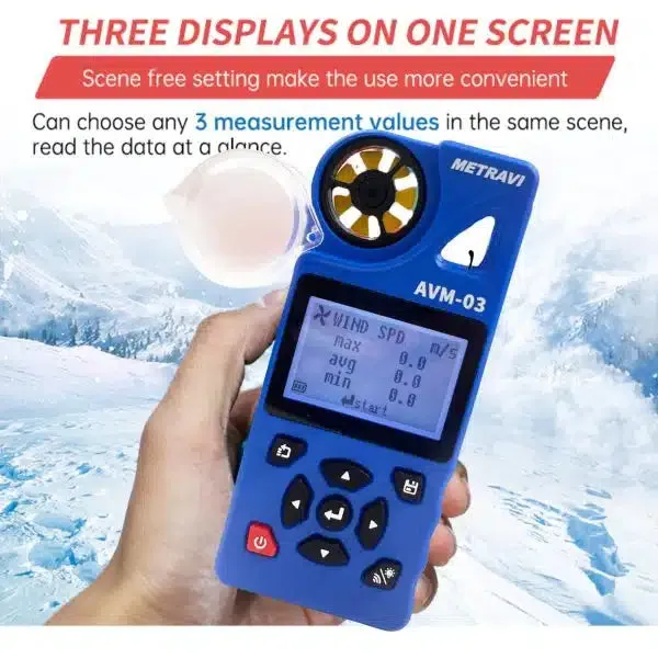 Metravi AVM-03 Multifunction Anemometer with Datalogger and WiFi / USB Interface