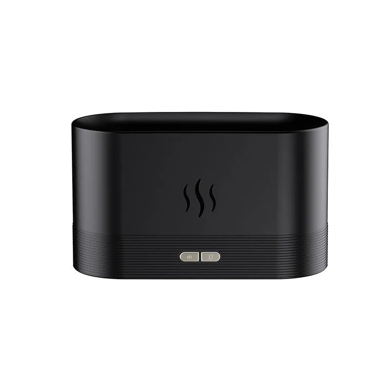 Mini Desktop Air Humidifier Flame Effect LED Light Lamp Aroma Cool Mist Ultrasonic Diffuser Essential Oil Aromatherapy