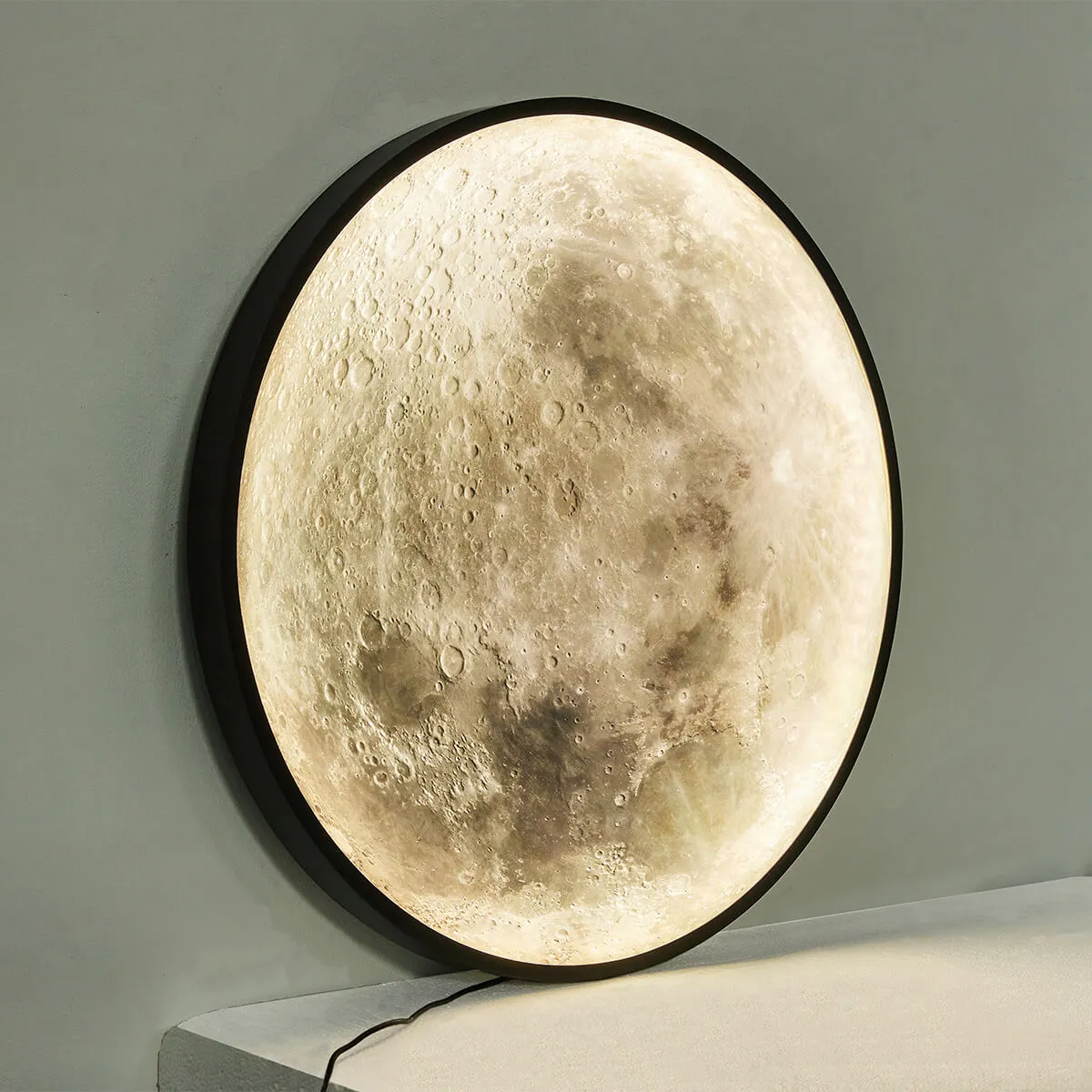 MOON MIRROR | Illuminated LED Moon Wall Lamp Moon Night Light for Wall