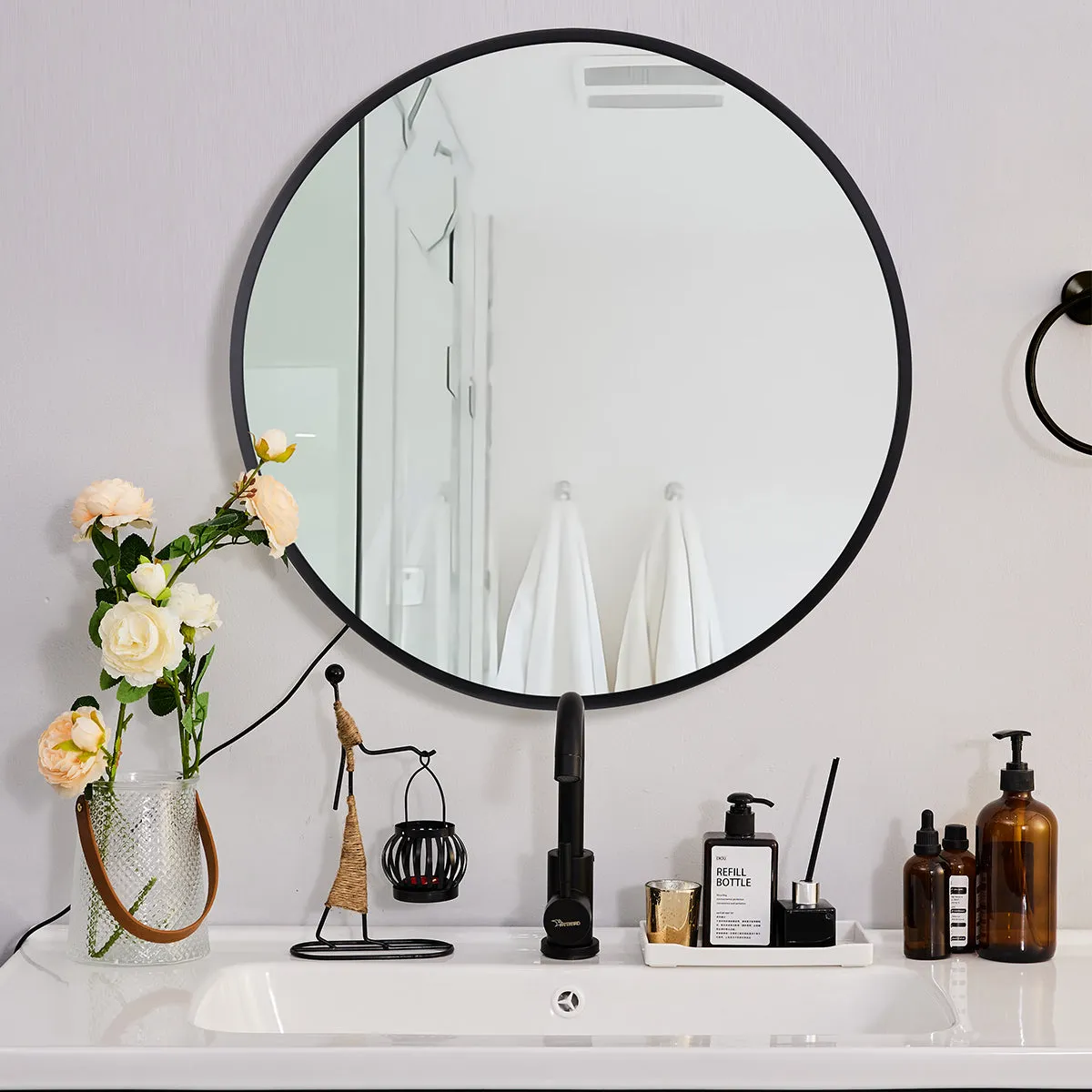 MOON MIRROR | Illuminated LED Moon Wall Lamp Moon Night Light for Wall