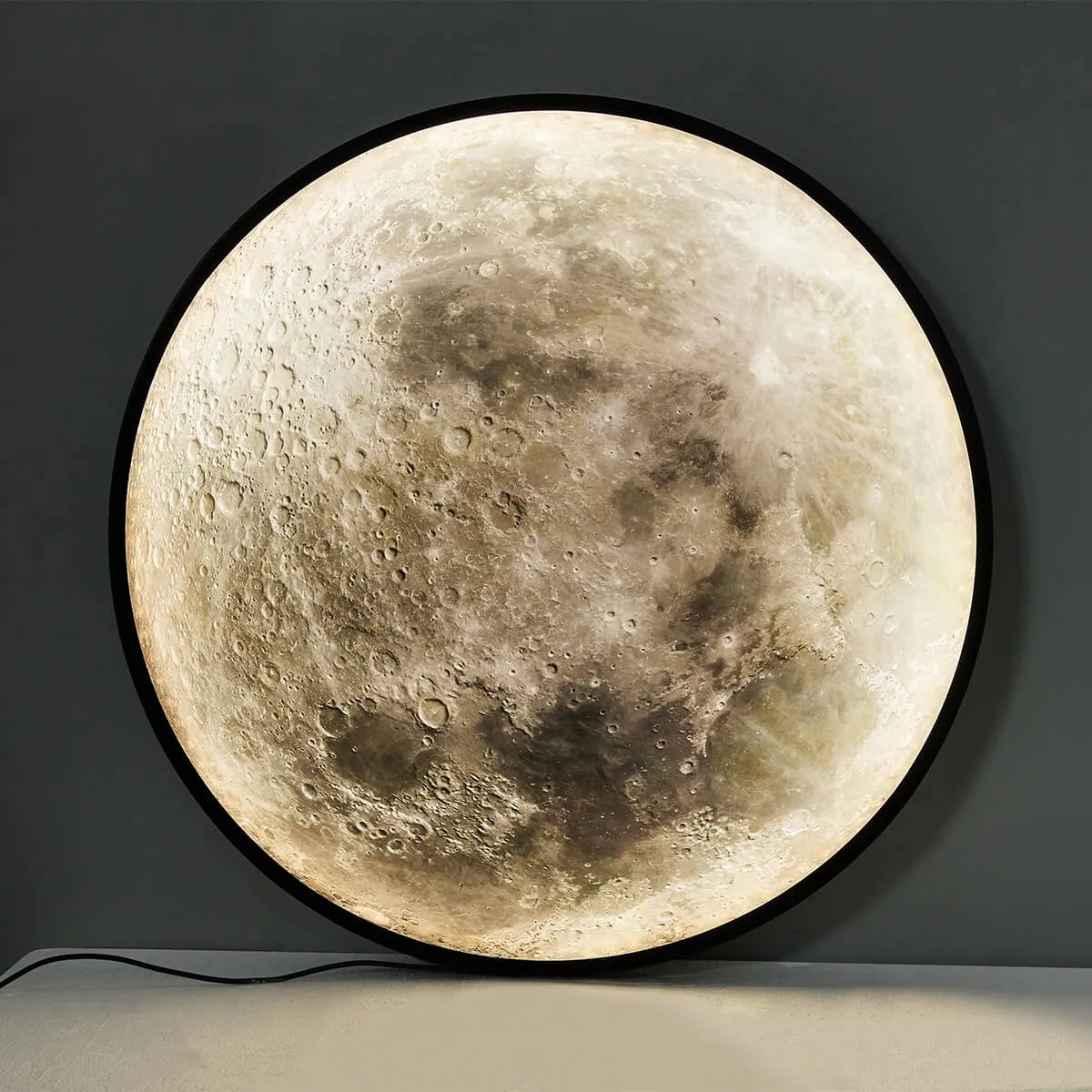 MOON MIRROR | Illuminated LED Moon Wall Lamp Moon Night Light for Wall