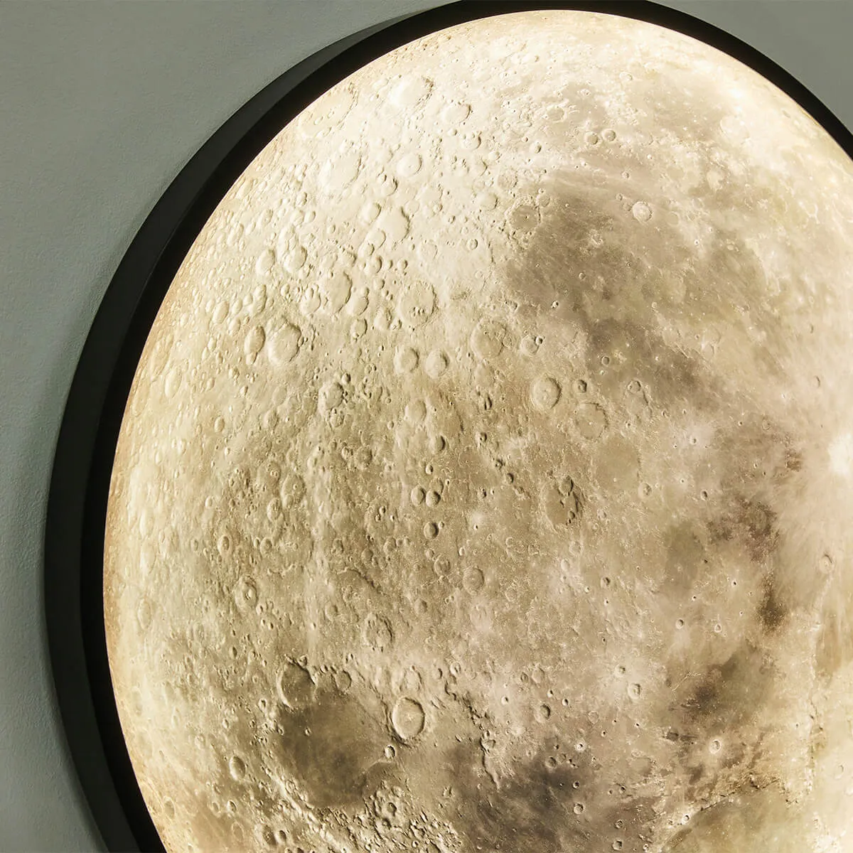 MOON MIRROR | Illuminated LED Moon Wall Lamp Moon Night Light for Wall