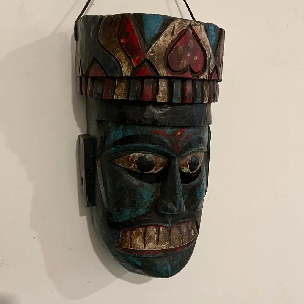 Mukhauta 5 : Vintage Wooden  Mask Nepali (1.5 feet)