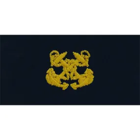 Navy Embroidered Collar Device: Boatswain - embroidered on coverall