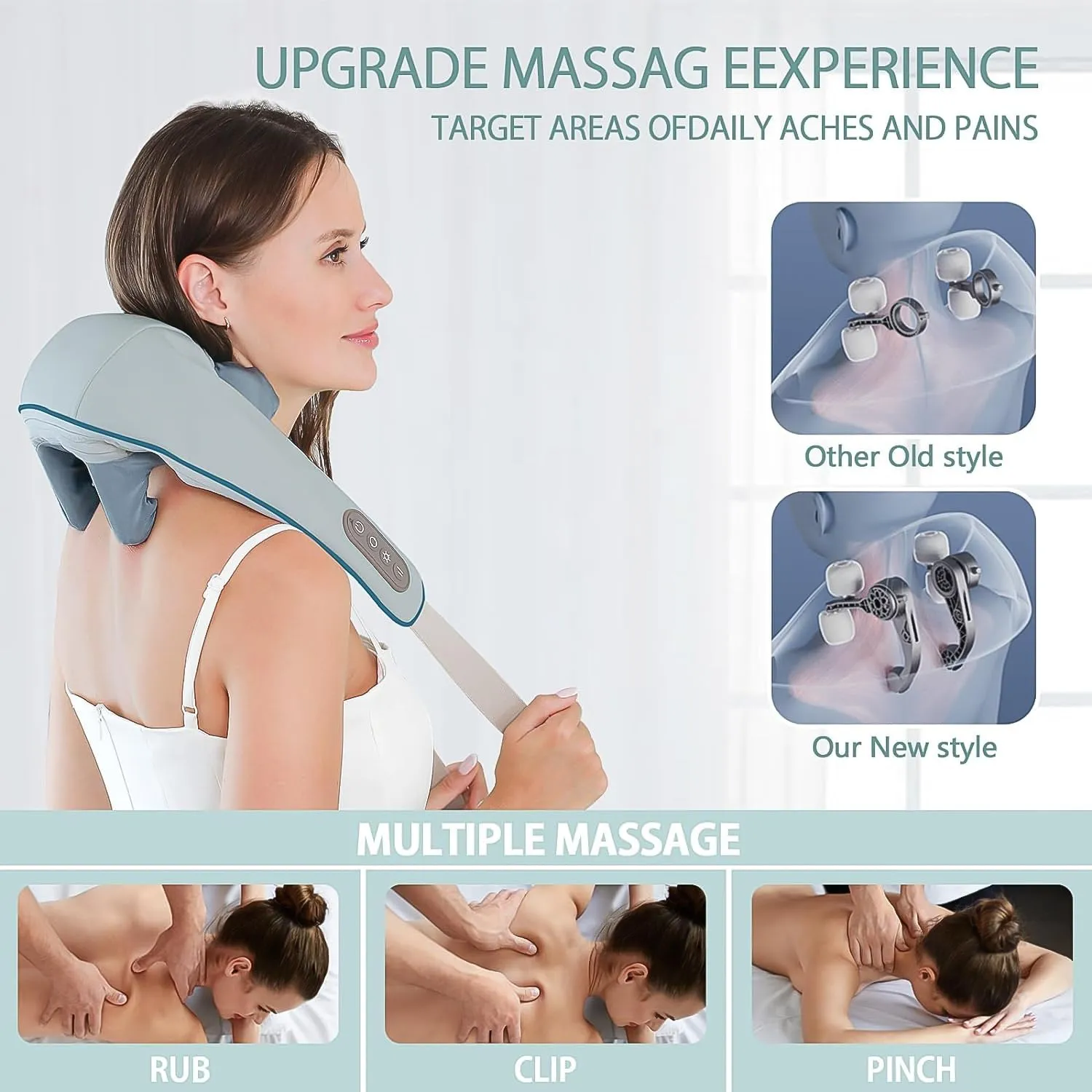 Neck & Shoulder Massager with Heat Rechargeable (1 Pc)