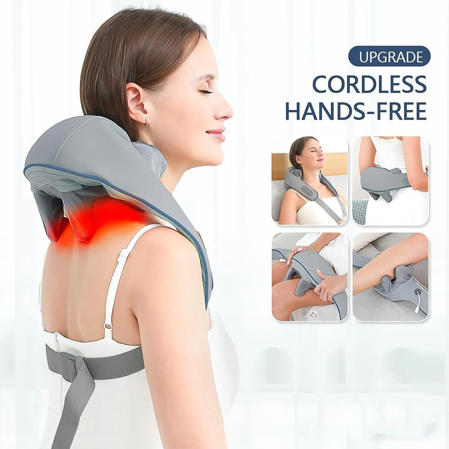 Neck & Shoulder Massager with Heat Rechargeable (1 Pc)