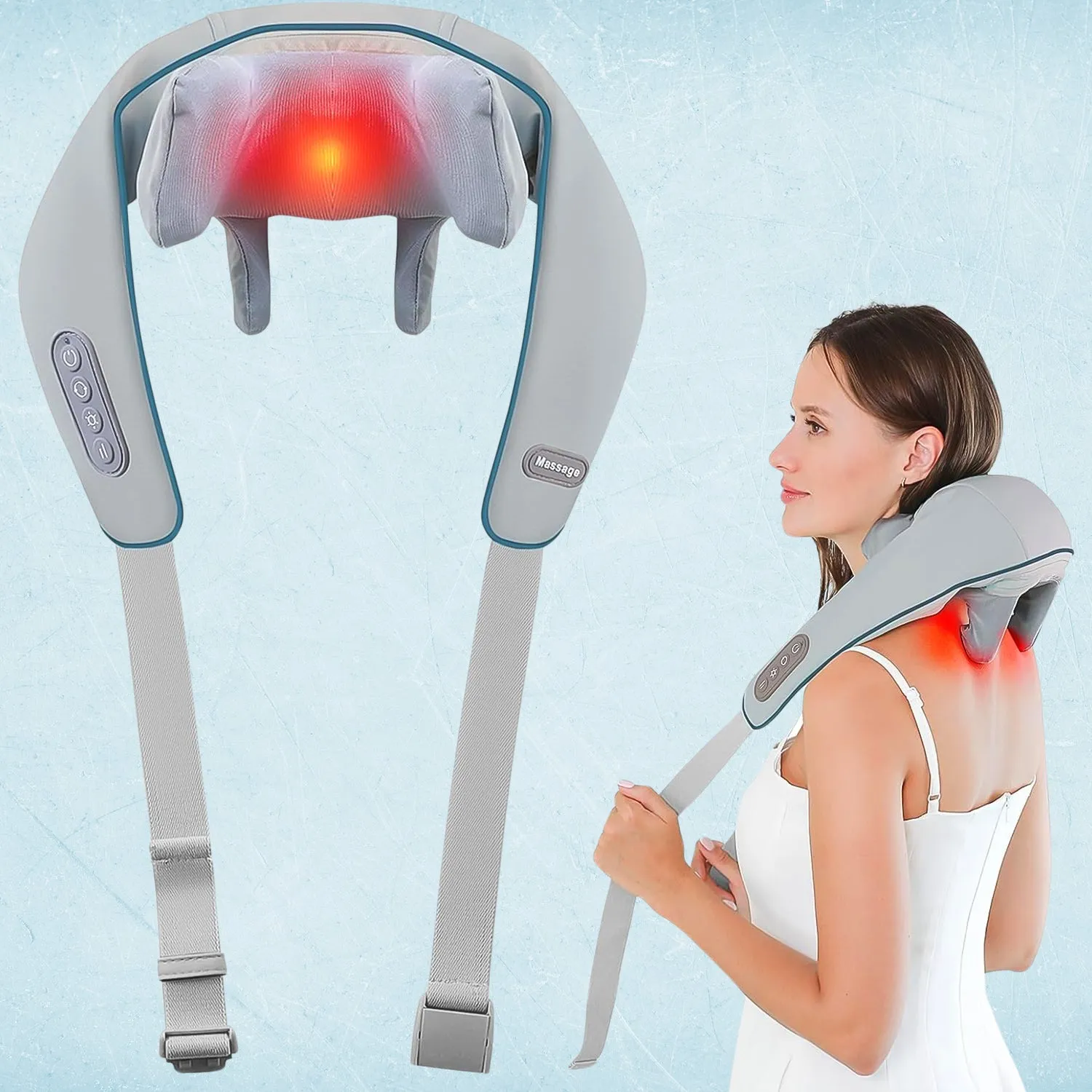Neck & Shoulder Massager with Heat Rechargeable (1 Pc)