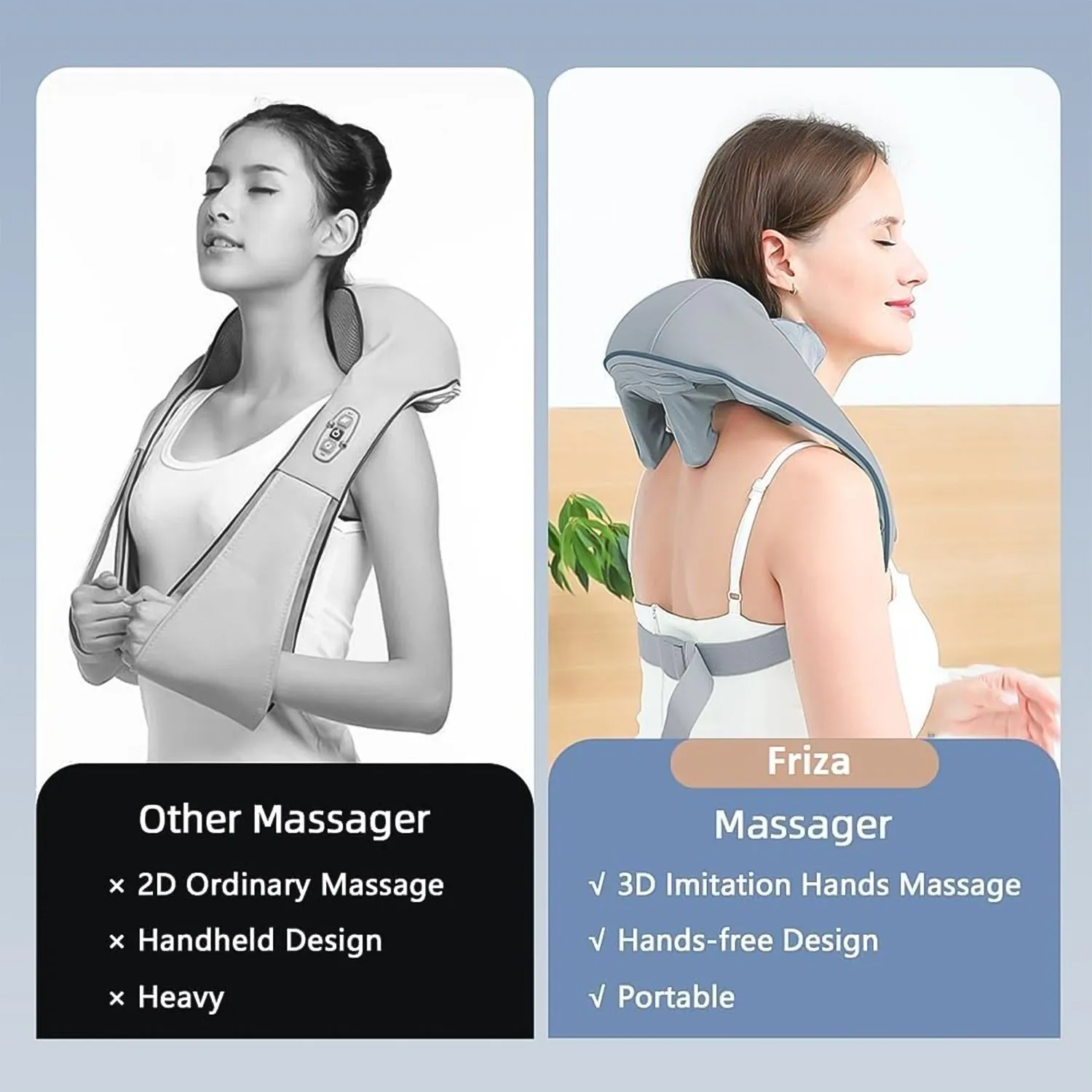 Neck & Shoulder Massager with Heat Rechargeable (1 Pc)