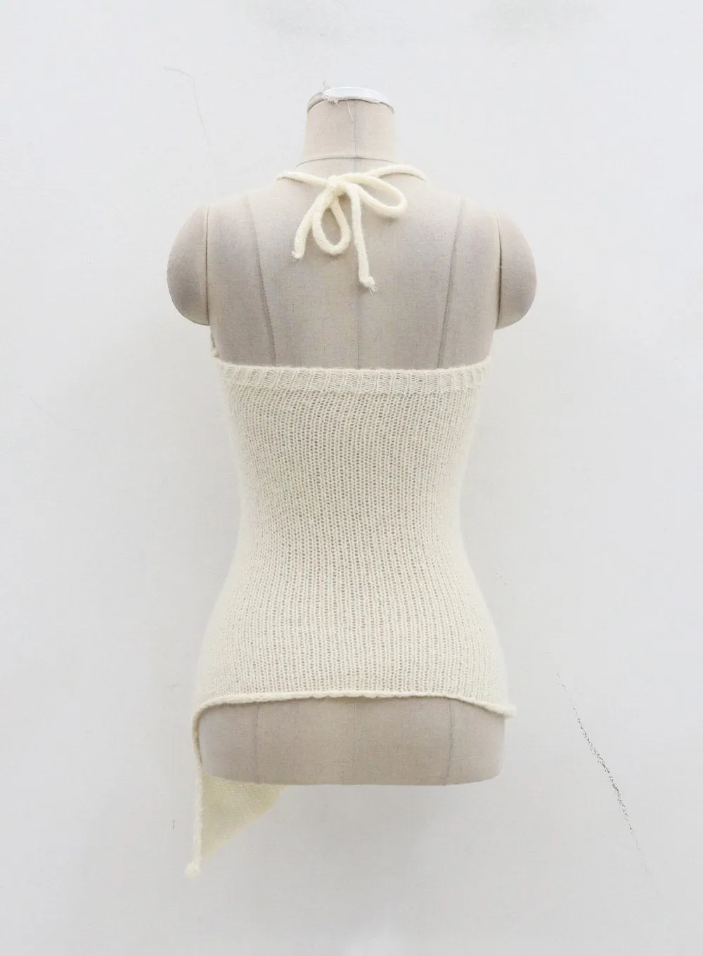 Neck Tie Knit Top And Off-Shoulder Boleto Set BD29