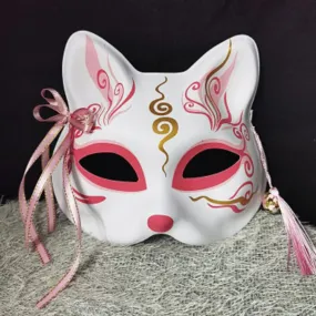 New Fox Mask Role Playing Carnival Handdrawn Anime Devil Half Face Cat Mask Festival Party Role Playing Prop Mask