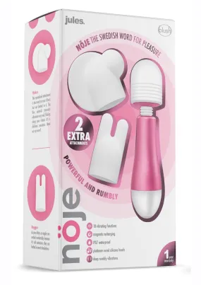 Noje Jules - Rose Rechargeable Silicone Wand Massager