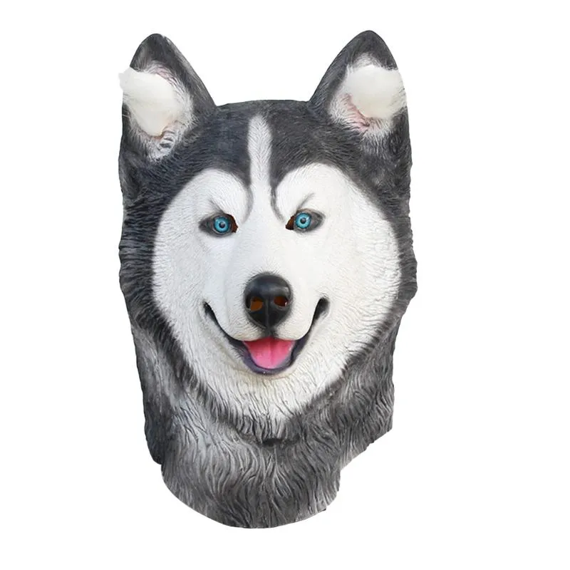 Novelty Halloween Costume Under Dog Party Latex Dog Head Mask