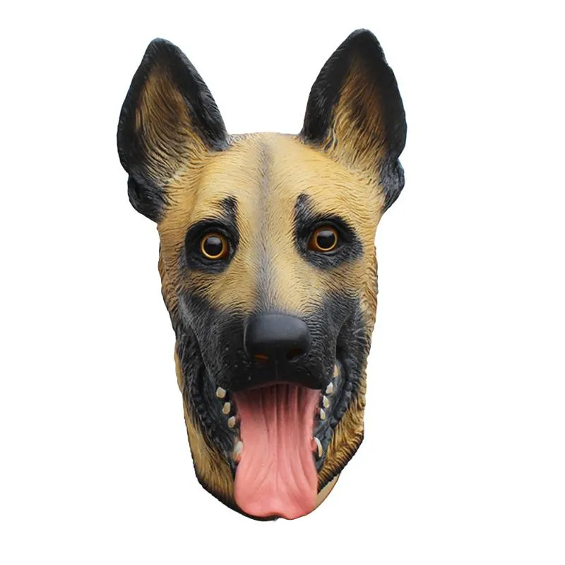 Novelty Halloween Costume Under Dog Party Latex Dog Head Mask