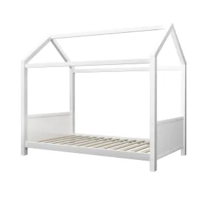 Oikiture Bed Frame Single Wooden Timber House Bedframe Mattress Base Platform