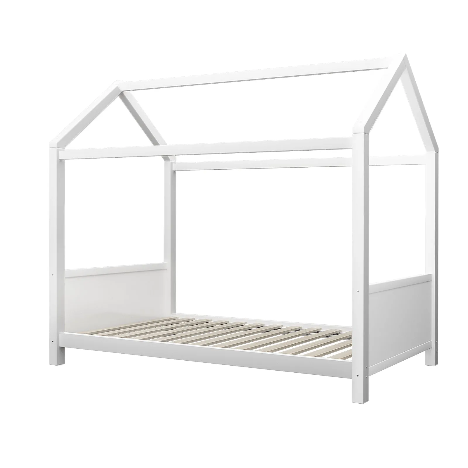 Oikiture Bed Frame Single Wooden Timber House Bedframe Mattress Base Platform