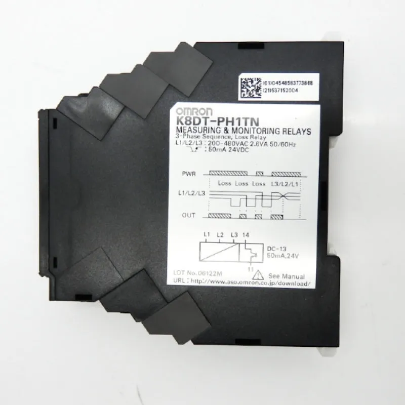 Omron 3-Phase Industrial Automation Relay K8DT-PH1TN