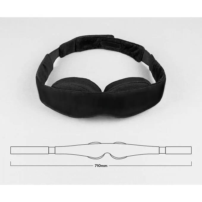 Padded Sleeping Eye Mask Adjustable Strap Modular Design 100% Blackout Light