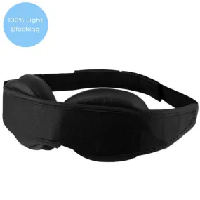 Padded Sleeping Eye Mask Adjustable Strap Modular Design 100% Blackout Light