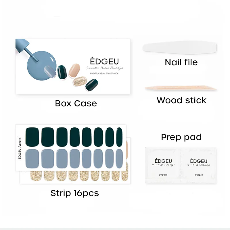 Perfect Gel Nail Wraps | 7 tonos (No se requiere LED)