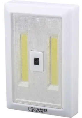 PowerZone 12759 LED Light Switch, AAA Battery, 1 -Lamp, Motion Sensor Light Switch Lamp, 180 Lumens, White :EA: QUANTITY: 12