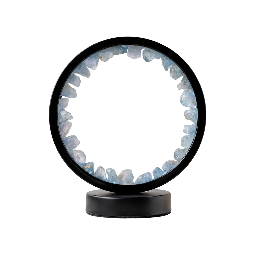 Rechargable Led Bedside Night Lamp With Quartz Amethyst Cluster Bp-50